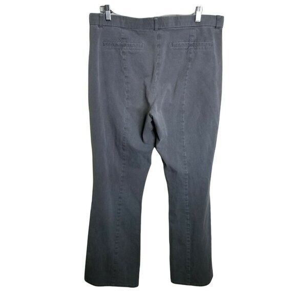 Isaac Mizrahi Womens Size 14T Gray  Solid BootCut Khaki Pants - Picture 6 of 9
